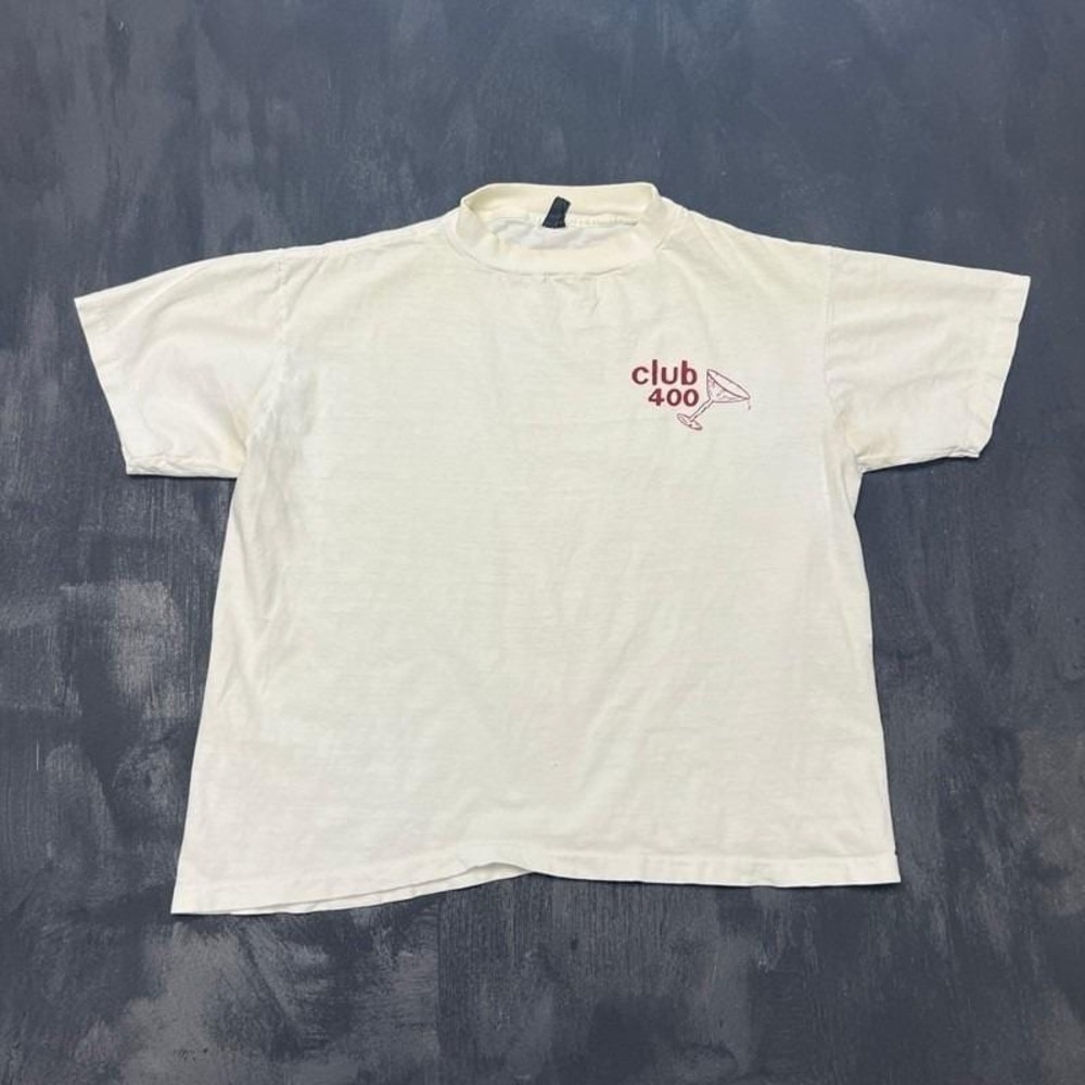 Vintage Club 400 Shirt Mens Large White 1980s
